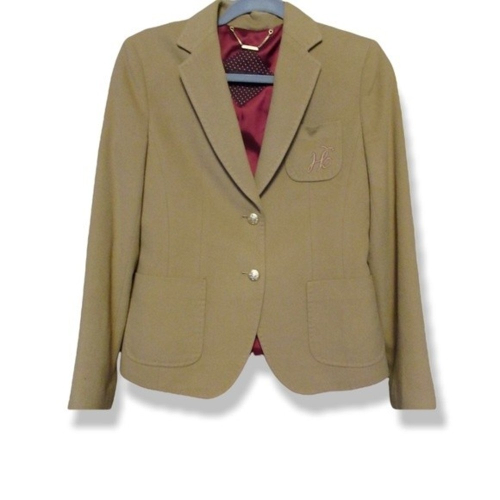 Hazzys Monogram Camel blazer size small
